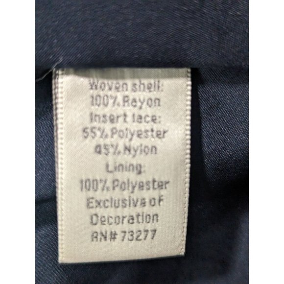 LC Lauren Conrad Navy Lace Floral Fit and Flare Sleeveless Above Knee Dress - Picture 7 of 9